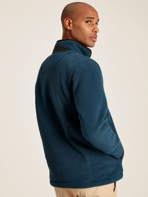 Blue Quarter Zip Fleece Sweatshirt - Image 2