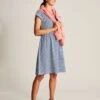 Blue Stripe Jersey Short Dress
