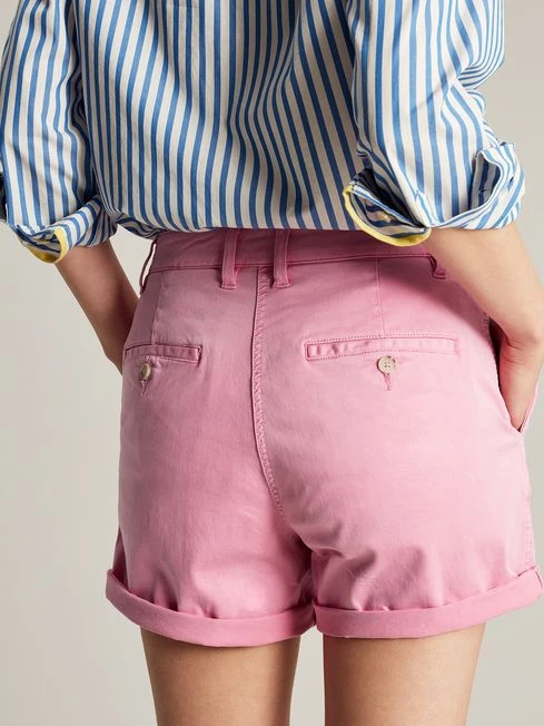Joules Pink Cruise Mid Thigh Length Chino Shorts - Image 2