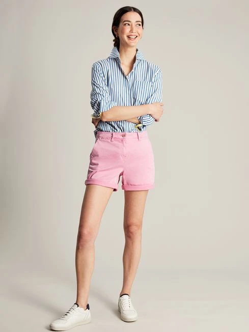 Joules Pink Cruise Mid Thigh Length Chino Shorts - Image 3