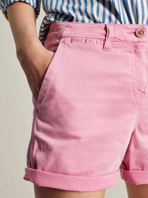 Joules Pink Cruise Mid Thigh Length Chino Shorts - Image 4