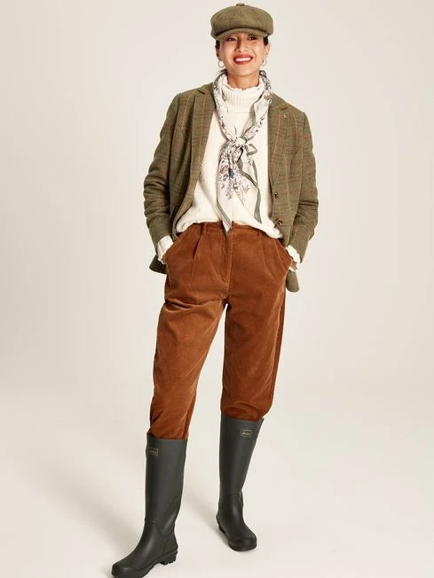 Green Tweed Baker Boy Hat - Image 2