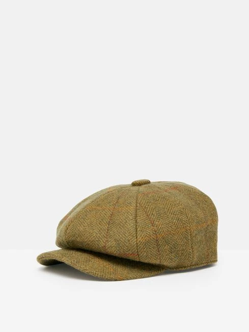 Green Tweed Baker Boy Hat - Image 4