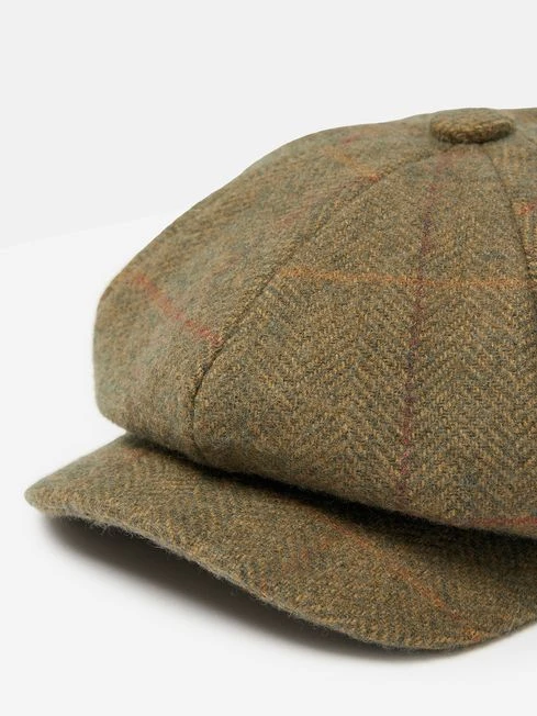 Green Tweed Baker Boy Hat - Image 5
