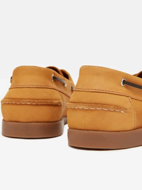 Tan Brown Classic Leather Boat Shoes - Image 5