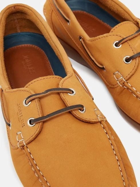 Tan Brown Classic Leather Boat Shoes - Image 6