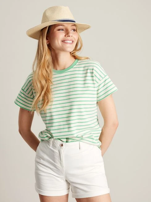 Green Striped Short Sleeve T-Shirt
