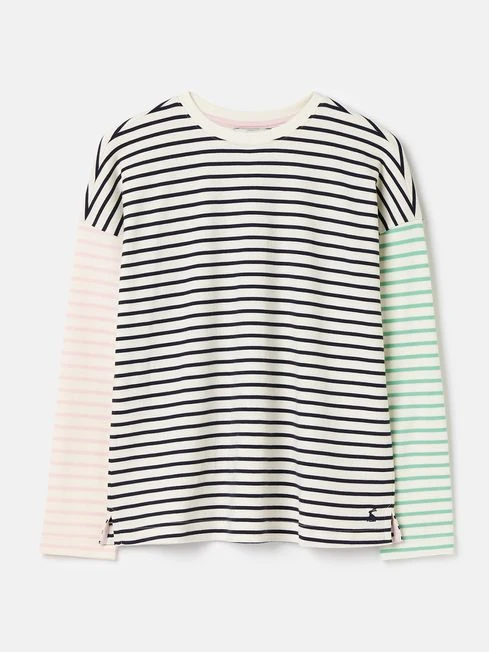 Navy Blue Drop Shoulder Long Sleeve Top - Image 5