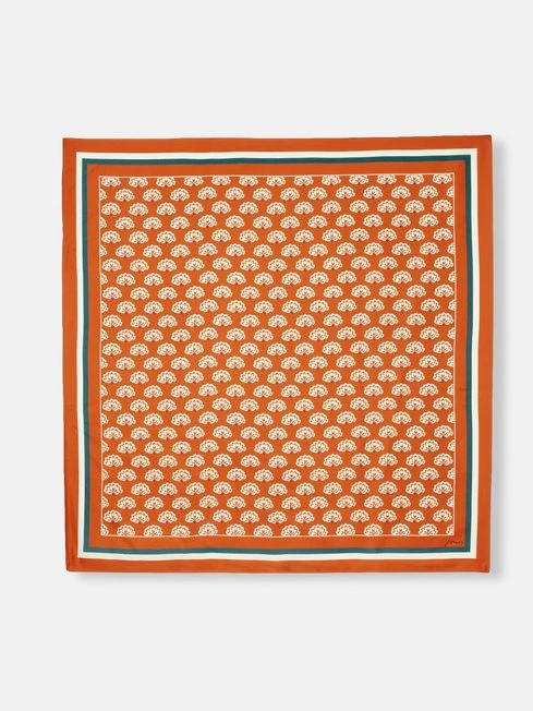 Burnt Orange Silk Square Scarf - Image 5